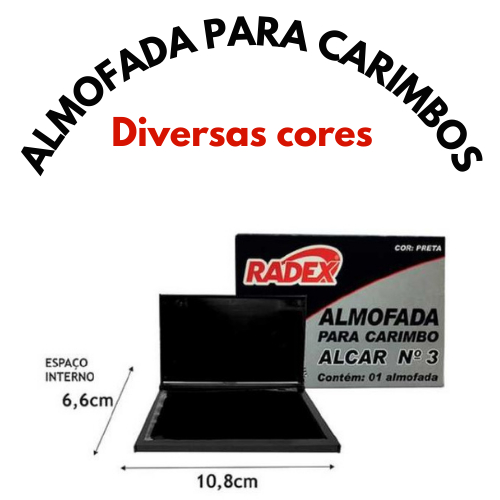 Almofada para Carimbos l Diversas Cores l Sem Tinta l Azul l Verde l Rosa l Dourado