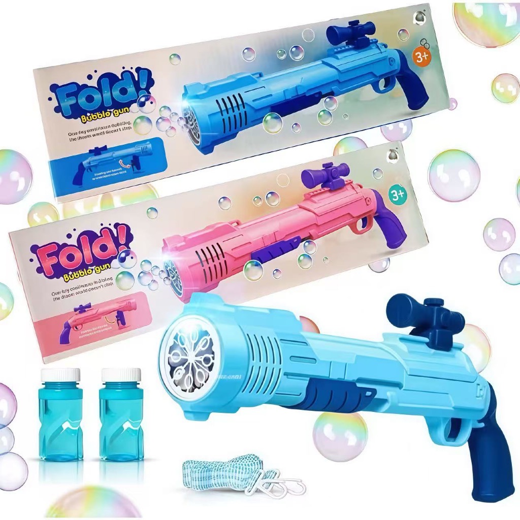 Brinquedo Lançador Bolhas de Sabão Arma Bolas sabão Maquina Elétrica , Lança Bolhas com Led Brinquedo Infantil