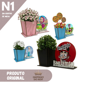 Kit Centro de Mesa Cachepô Com Display Personalizado Qualquer Tema Filmes, Séries, Desenhos Animados em Oferta na Shopee