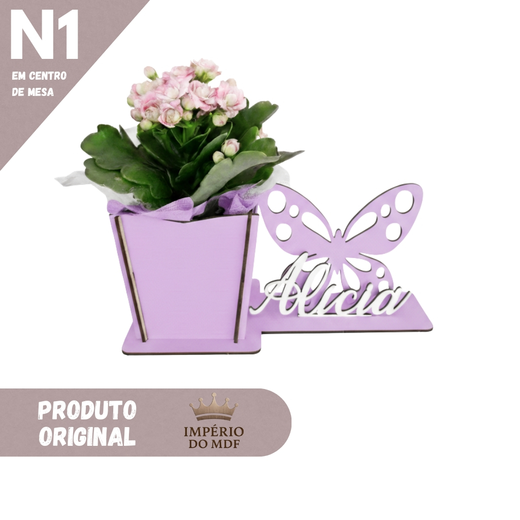 Kit 10 Centro De Mesa Cachepô Borboleta Decoração Jardim Encantado Lembrancinha De Festa Porta Lápis