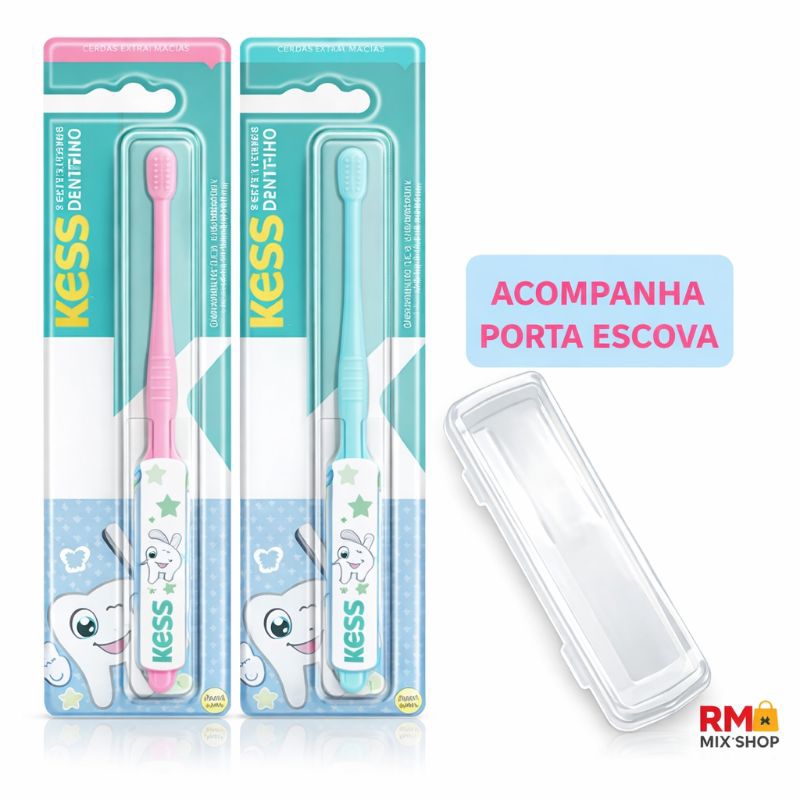 Escovas Dental Infantil Dentinho em Oferta na Shopee