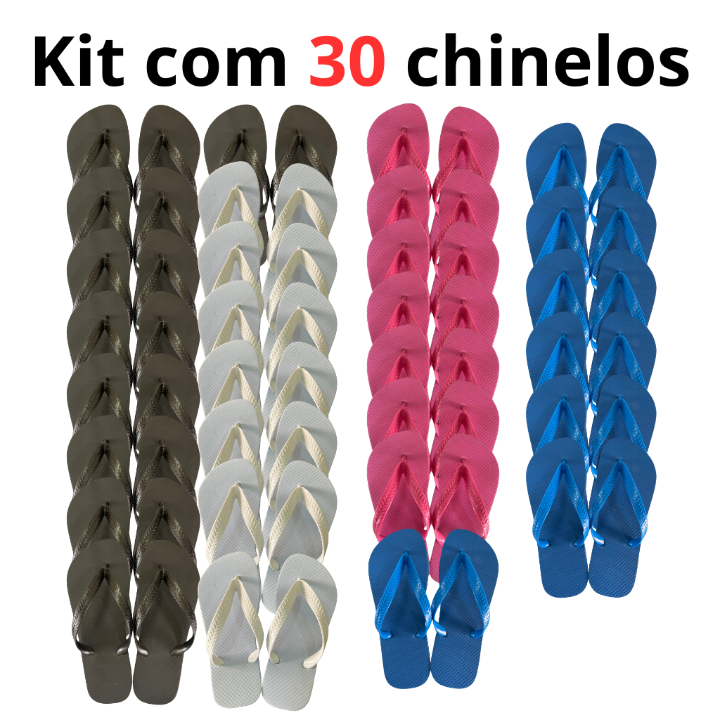 Kit 30 Pares Chinelo Lote Atacado Revendedor Festas | Melhor Preço Shopee