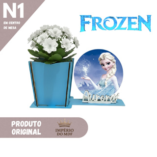 Kit Cachepô Centro De Mesa Tema Frozen Personalizado Para Decoração De Festas em Oferta na Shopee