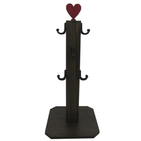 Pedestal Amadeirado Porta Xicaras Mancebo Mdf