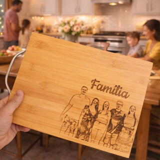 Tábua de Corte Carne Churrasco em Bambu Personalizada com Foto e Nome em Oferta na Shopee