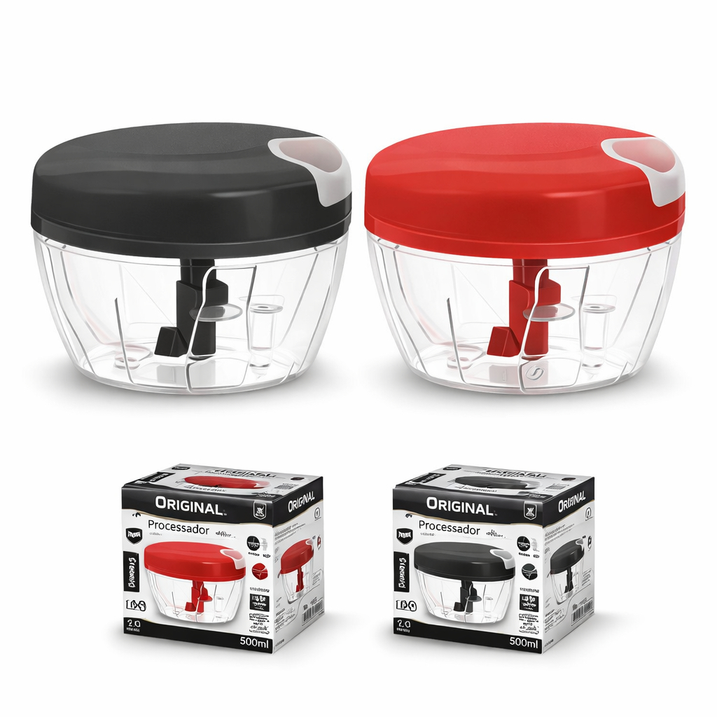 Processador e triturador 500ml 3 Laminas De Alimentos e 170ml PREMIUM Universal em Oferta na Shopee