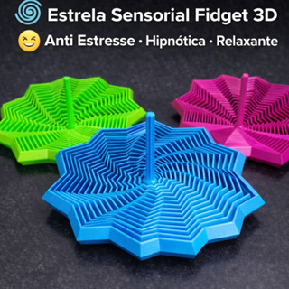 Fidget Toy Estrela Sensorial  3D Expansível Anti stress Relaxante Depressão Sensorial Rotativo em Oferta na Shopee