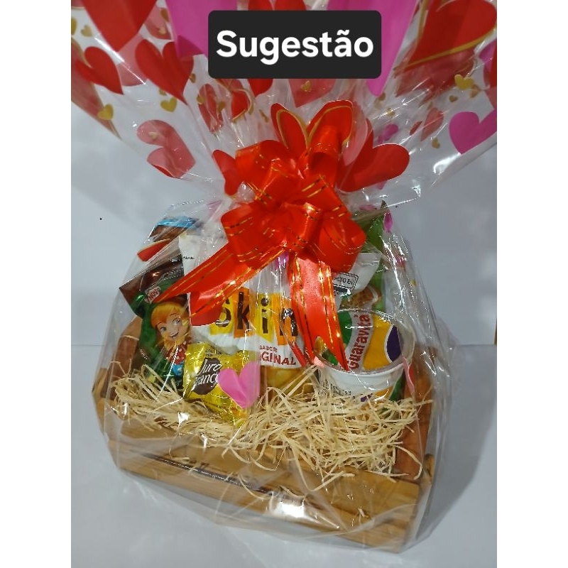 Mini caixote de feira - organizador - decoração - cesta de café da manhã - rifa.