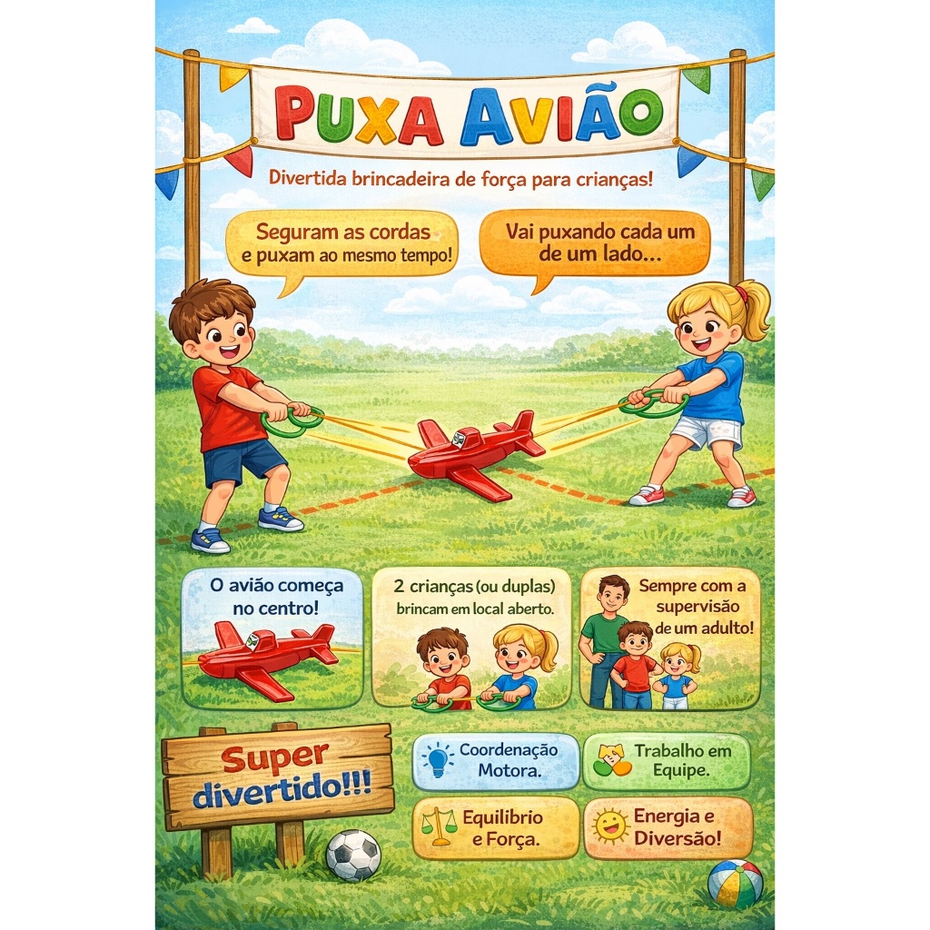 Vai e Vem Aviãozinho Brinquedo Infantil Divertido Cor Sortida