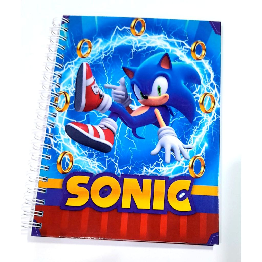 caderno universitário (azul) personagem  1 matéria capa dura- encadernação wire-o / pronta entrega em Oferta na Shopee
