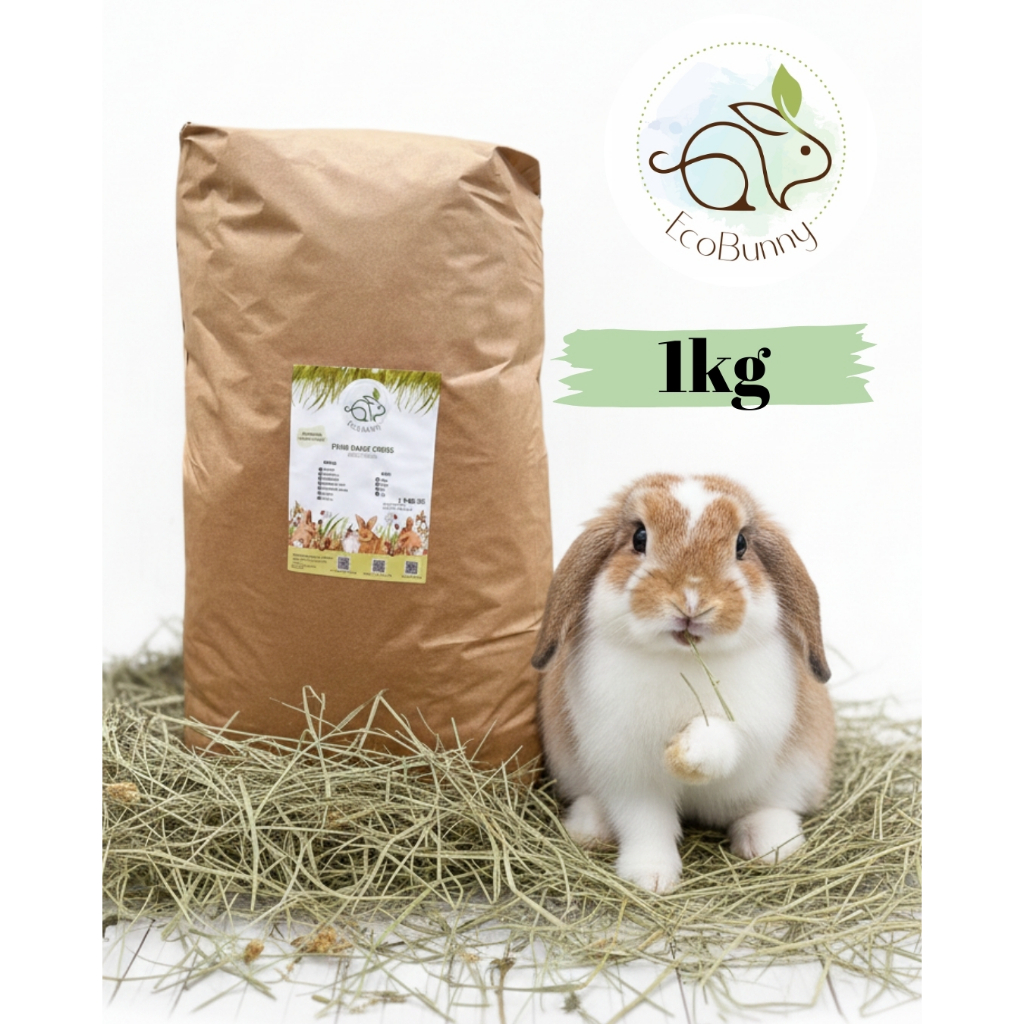 Feno 1kg selecionado para coelhos e roedores - Ecobunny