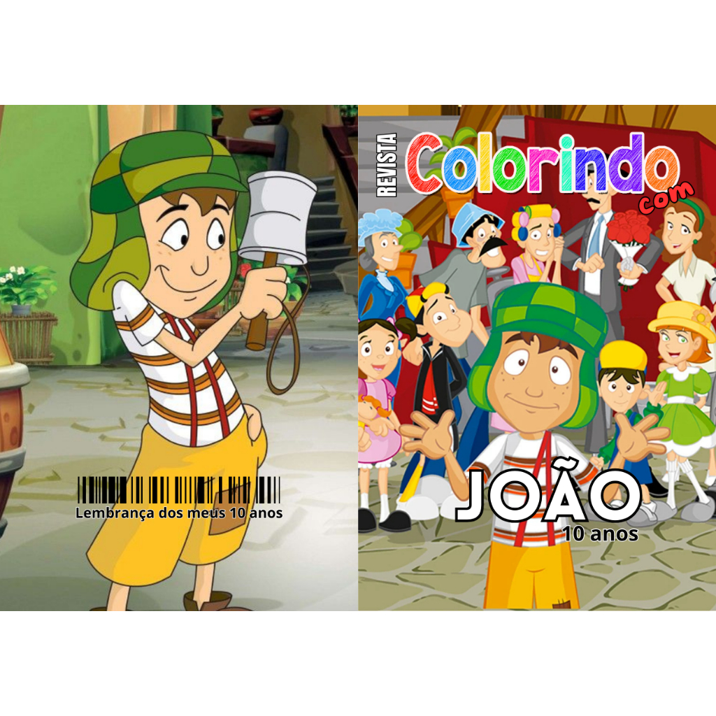 30 LIVROS DE COLORIR CHAVES - PERSONALIZADO COM NOME - LEMBRANCINHA PERSONALIZADA PARA FESTA TEMA