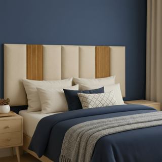 Kit Até 12 Peças Cabeceira Modular + Painel Ripado MDF Para Cama Box Casal King Queen em Oferta na Shopee