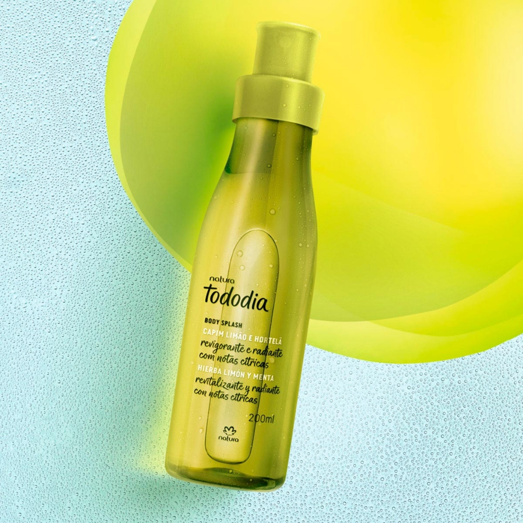 Body Splash Desodorante Colônia Tododia Body Capim Limão e Hortelã 200 ml