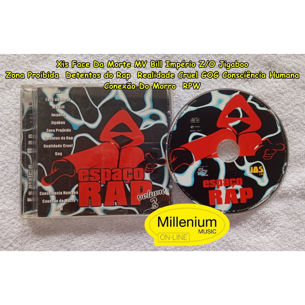 CD  Espaço Rap Volume 3 - 2000 Original Gravadora Coleionador Ótimo Estado