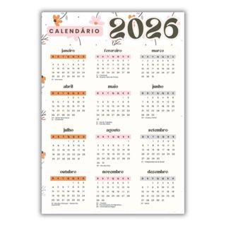 Calendário 2026 - Planner Magnético Imã Geladeira - Organização Decoração para Cozinha em Oferta na Shopee