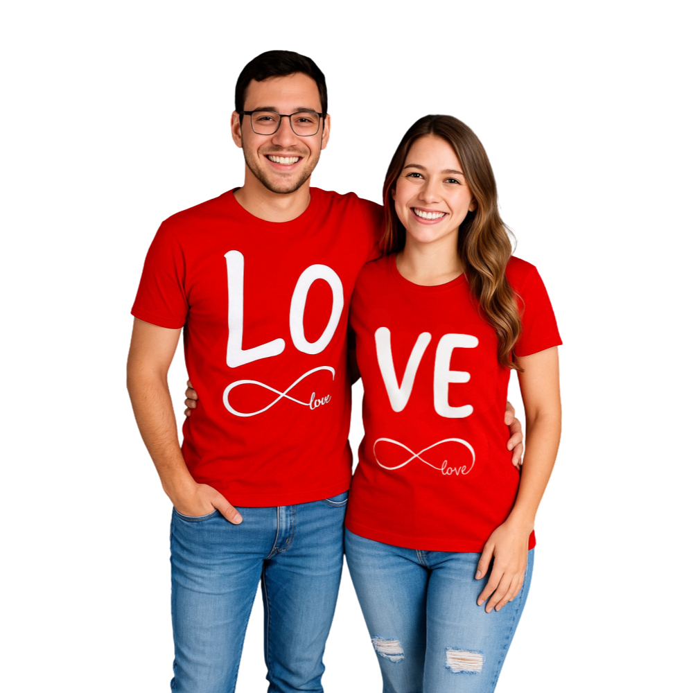 Conjunto de Camisetas unisex Love Tipográfica – Estilo Minimalista, Algodão Confortável,moda gospel,estilosa,romântica