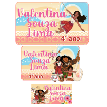 Kits de Etiquetas Escolares Personalizadas Vários Modelos Infantis em Oferta na Shopee