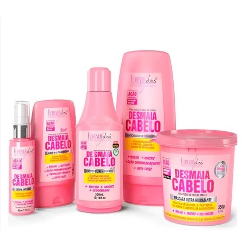 Kit Desmaia Cabelo 5 Produtos Completo Forever Liss