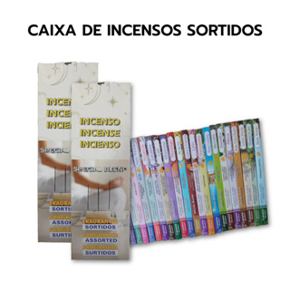 Caixa de Incensos Sortidos Hindus 25 Unidades em Oferta na Shopee