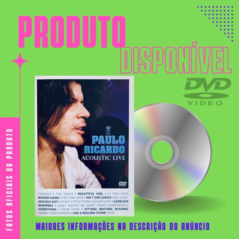 DVD AUTOGRAFADO PAULO RICARDO - ACUSTIC LIVE