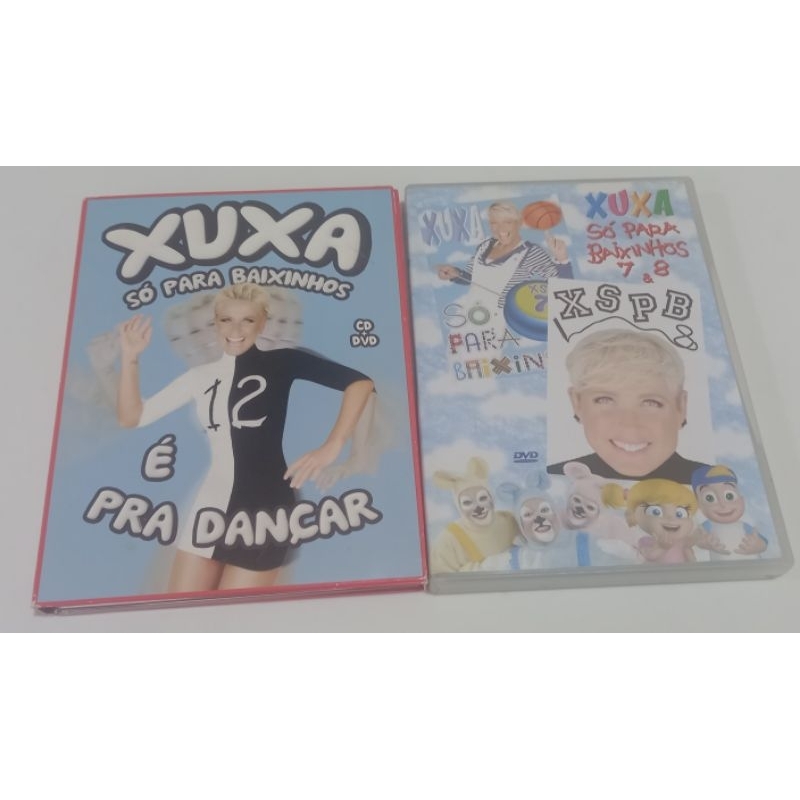 DVD Xuxa só para baixinhos 7 e 8; e Xuxa só para baixinhos é para dançar CD + DVD (usados)