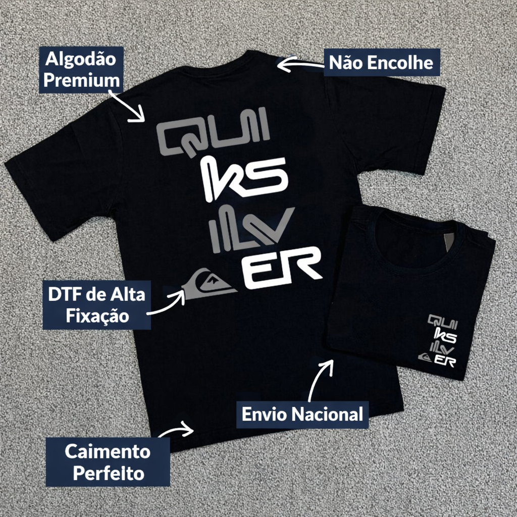 Camiseta Unissex Quik Escada Lançamento100% Algodão Infantil ao Plus size em Oferta na Shopee