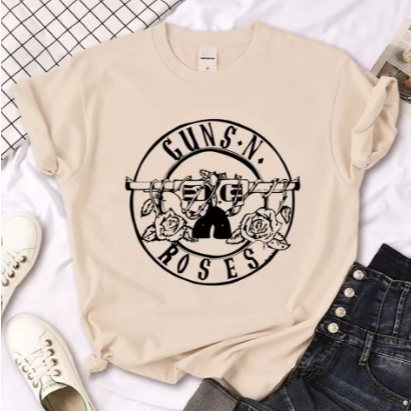 Camiseta Guns N Roses Unissex Algodão Camisa Blusa Rock Hard Rock Casual em Oferta na Shopee