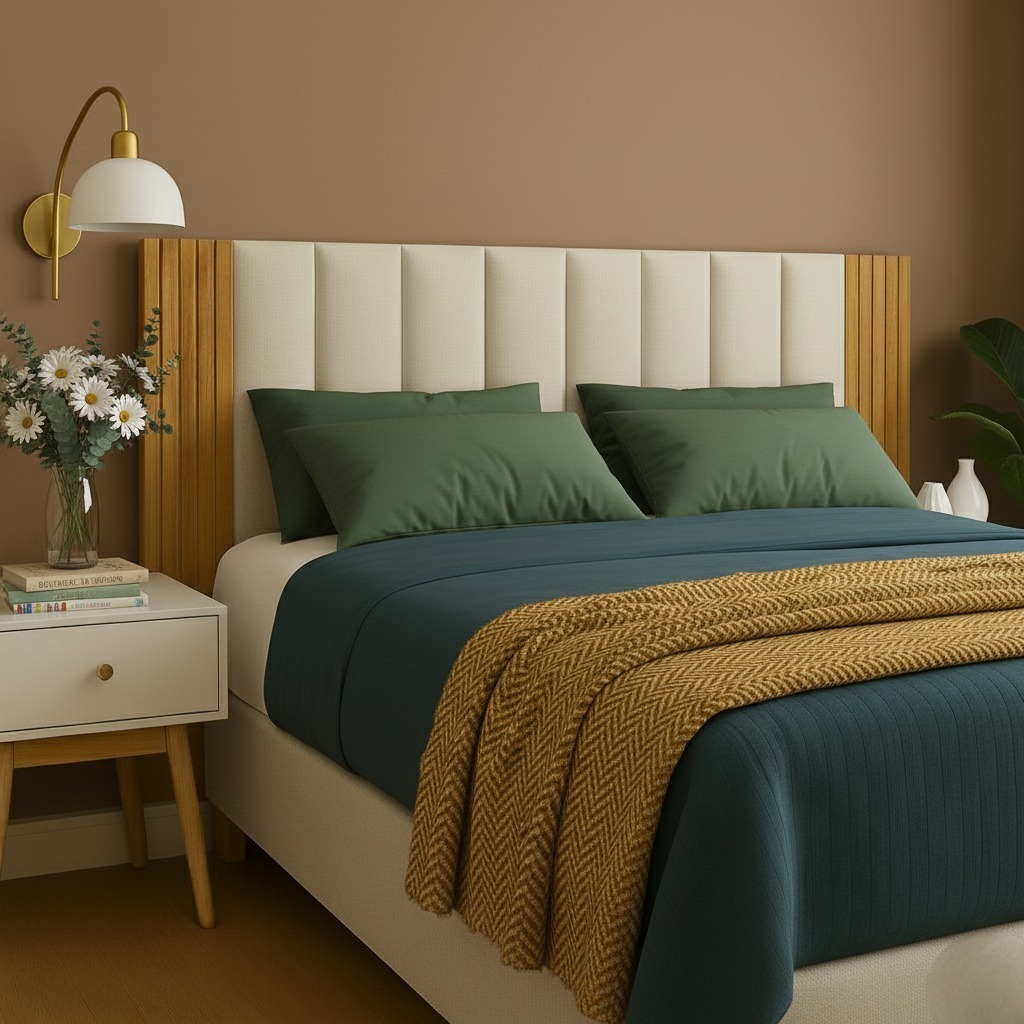 Kit Até 12 Peças Cabeceira Modular + Painel Ripado MDF Para Cama Box Casal King Queen em Oferta na Shopee