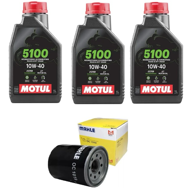Kit Troca Óleo Motul 5100 10w40 4t 3l + Filtro Mt 07/09 Yamaha em Oferta na Shopee