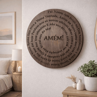 Mandala Pai Nosso Personalizada MDF Rústico Decorativo em Oferta na Shopee