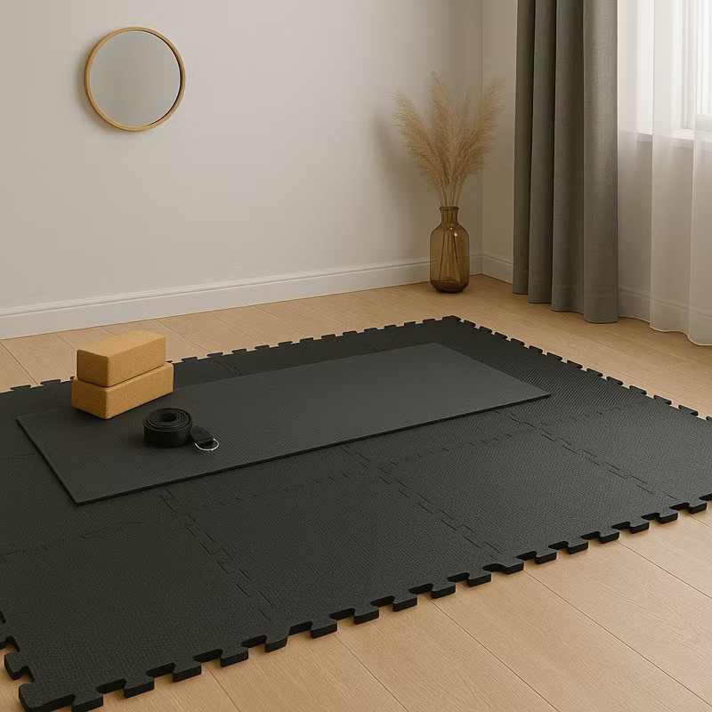 Kit 40 Tatame Tapete Eva Premium Academia Crossfit Artes Marciais Preto 50x50cm 10mm Envio Imediato 10mts2