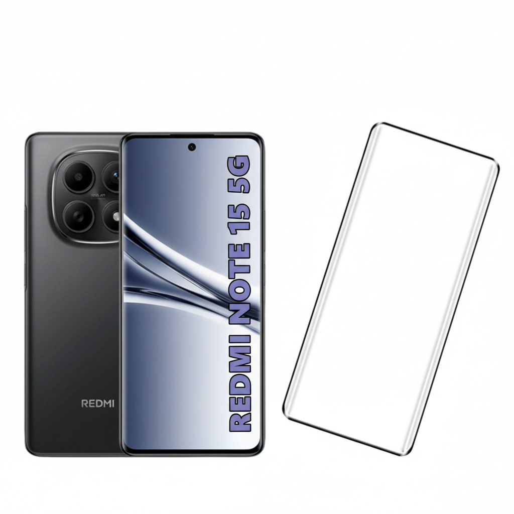 Película 3D Curvada Note 15 5G Protetor De Tela Full Cover Compatível Com Xiaomi