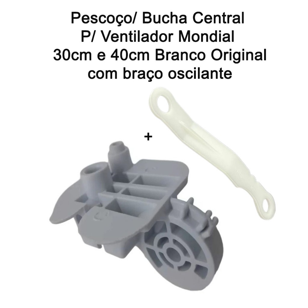 Pescoço/ braço oscilante P/ Ventilador Mondial 30cm e 40cm Branco Original
