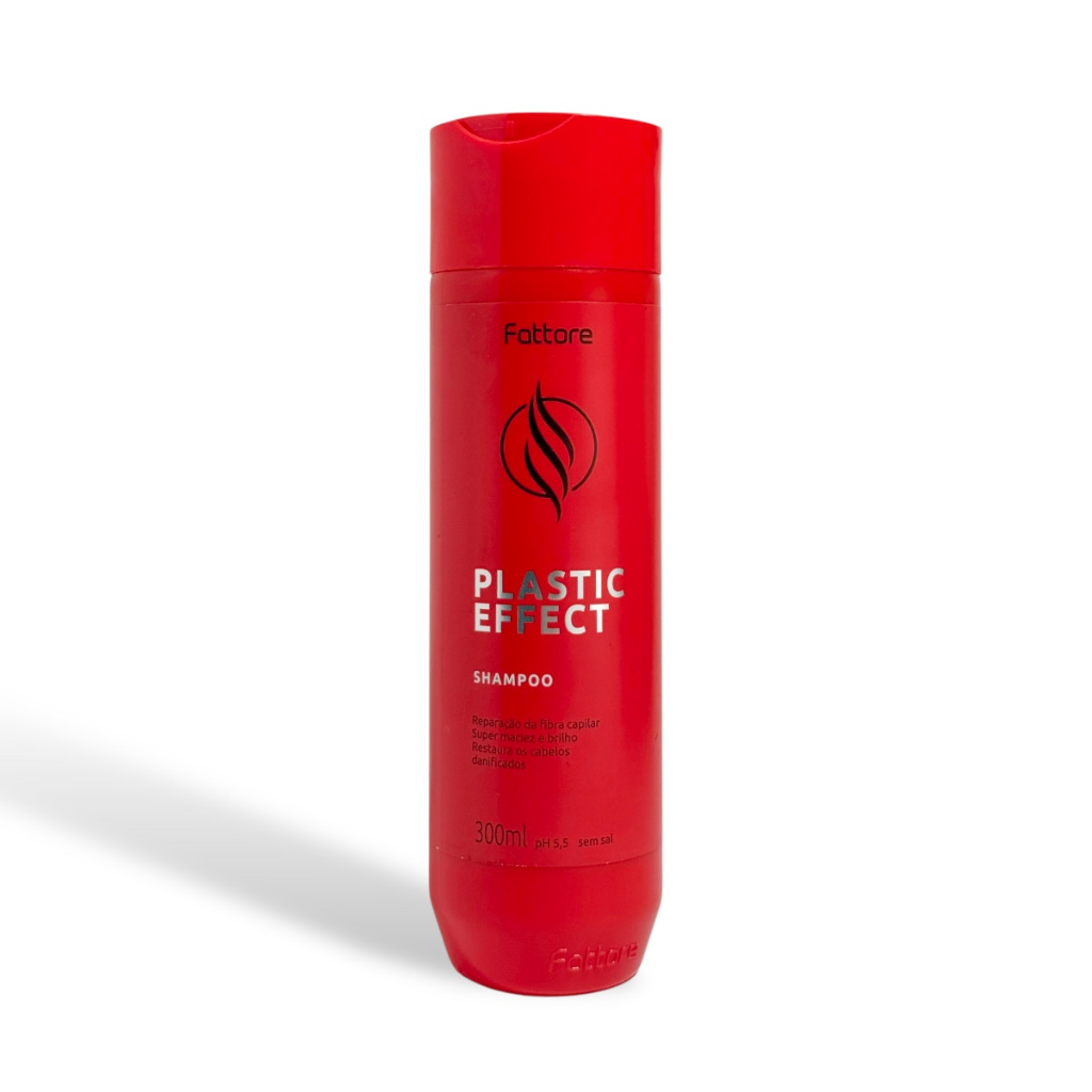 Fattore Shampoo Plastic Effect 300ml – Selagem e Brilho Intenso