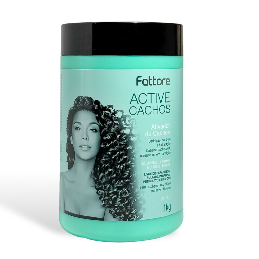 Fattore Ativador de Cachos 1KG Active Cachos, Anti-Frizz, Alta Definição Crespos, Cachos, Ondulados em Oferta na Shopee