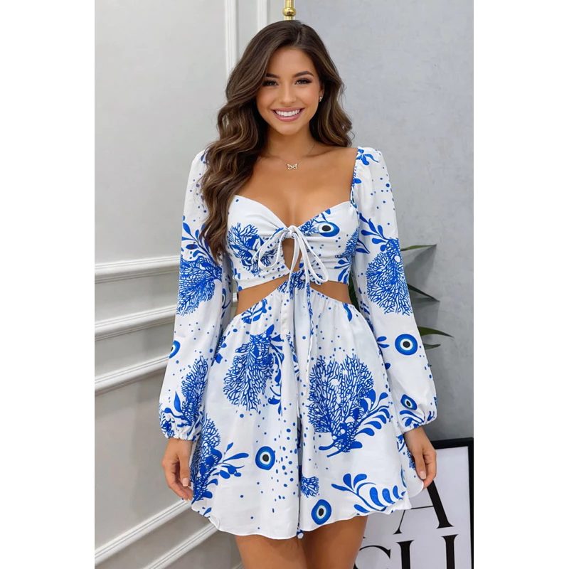 Macaquinho Feminino Crepe  Estampa Lançamento Tendência short por baixo