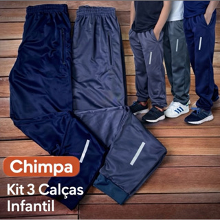 Kit 2 Calças Infantil Juvenil Preta e Azul Escola Inverno Chimpa Flanelado Jogger Tamanho 02 Ao 16 em Oferta na Shopee