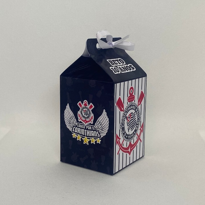 Caixinha Milk Corinthians Personalizada com Nome Idade Lembrancinha Festa Infantil Aniversário