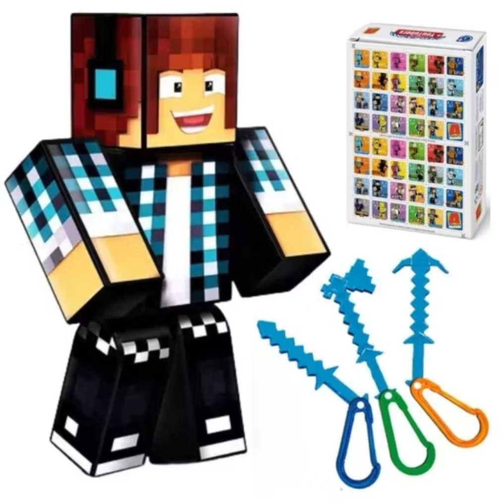 Boneco Authentic 25cm Youtubers Gamer Skin Com Acessórios - ALGAZARRA