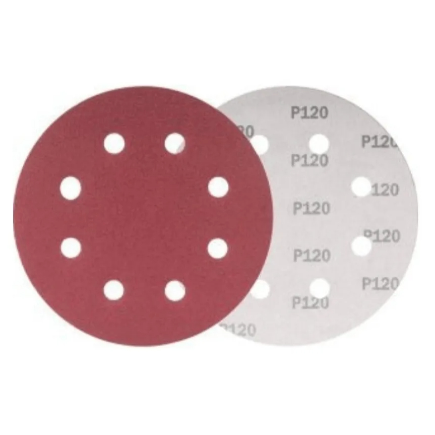 Disco de Lixa Velcro 5 Polegadas 125mm Pluma Disflex - Escolha o Grão - Kit 10 Unidades