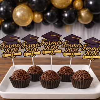 ENVIO IMEDIATO Topper de docinhos ou cupcake FORMEI /Topper FORMATURA em Oferta na Shopee
