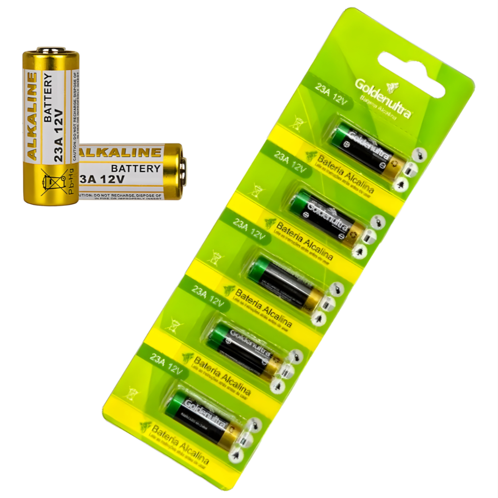 Kit 5 Baterias 23A/27A 12V Controle de Portão Relógio Brinquedos Cartela 5 Unidades em Oferta na Shopee