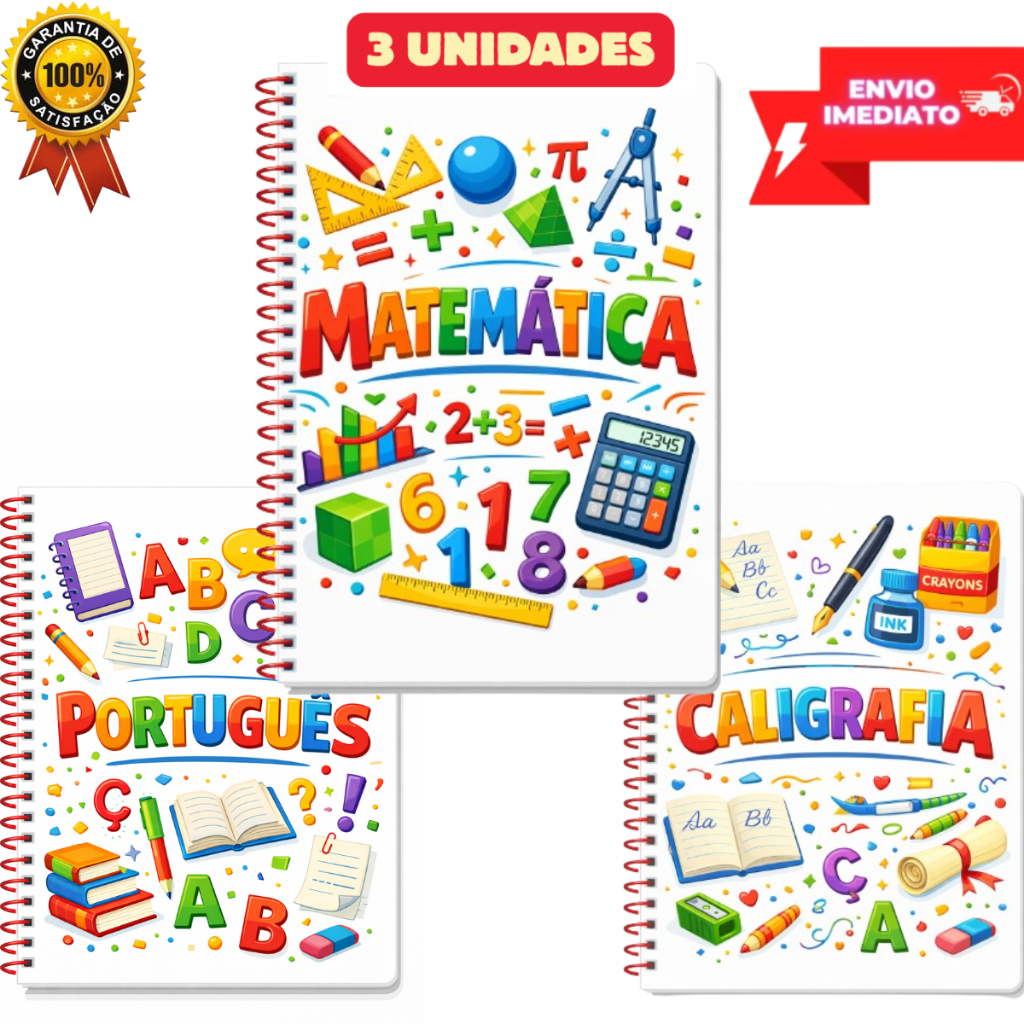KIT 3 livro infantis educativos alfabetização apostila de atividades caligrafia infantil em Oferta na Shopee
