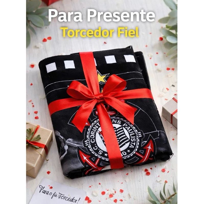 Toalha Corinthians Grande | Presente Torcedor Fiel em Oferta na Shopee