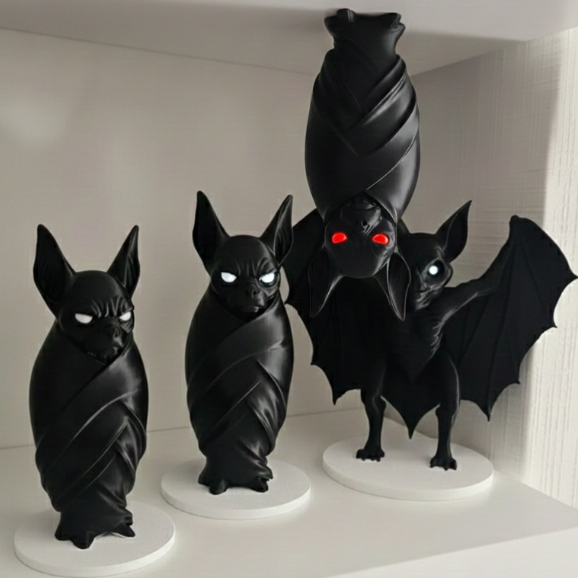 Morcegos Hallowen Kit  c/ 16 cm de enfeite  - Batman - Bat - Terror - Dia das bruxas