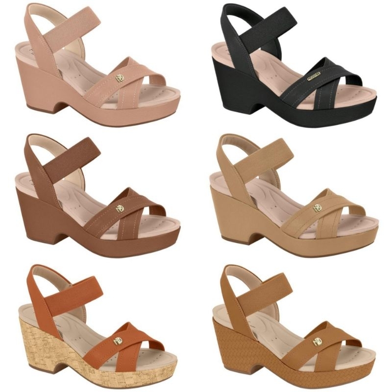 Sandália Anabela Feminina Meia Pata Modare Conforto Ortopédica 7137117