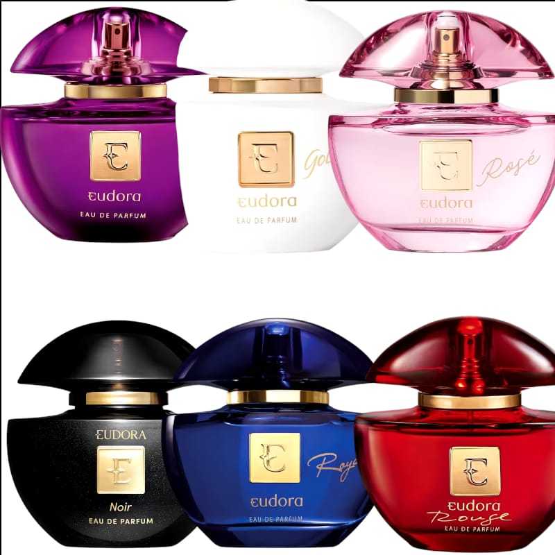 Eudora Eau de Parfum 75ml tipos: Indulgent, Royal, Rose, Rouge, Golden ou Noir