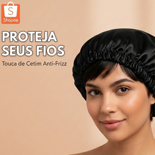 Touca de Cetim Dormir Sem Frizz Proteção Dos Fios Com Elástico Confortável Cabelos Cacheados e Lisos em Oferta na Shopee