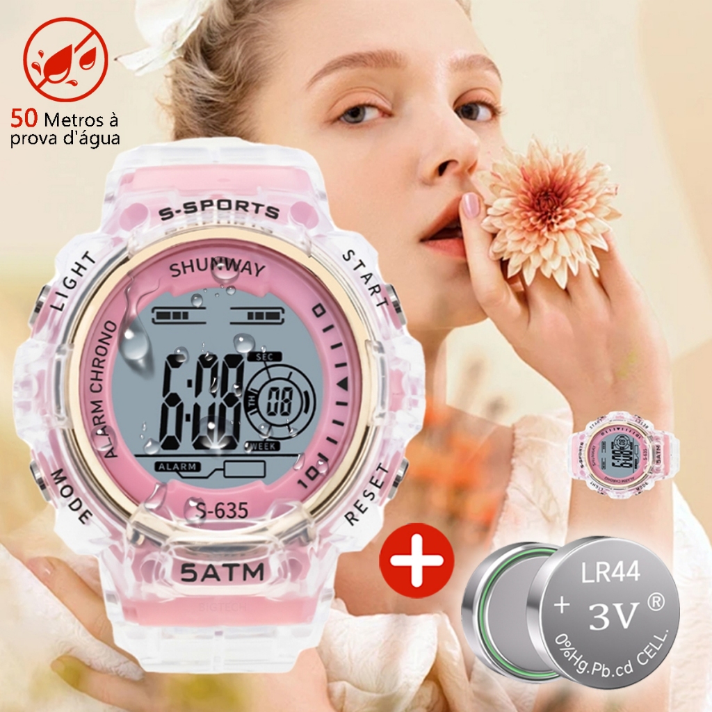 Relógio De Moda Senhoras Digital Feminino Esportivo Luminoso Eletrônicos Led Pulseira De Silicone Presentes Para Mulhere